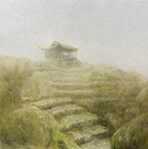 베트남 안개 탑 풍경 예술 작품